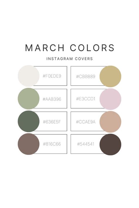 March Colors | Color Palette | Blog color palette, Hex color palette, Vintage colour palette