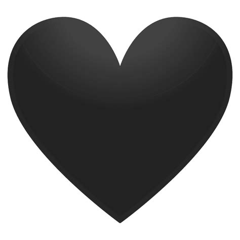 Black heart emoji clipart. Free download transparent .PNG | Creazilla