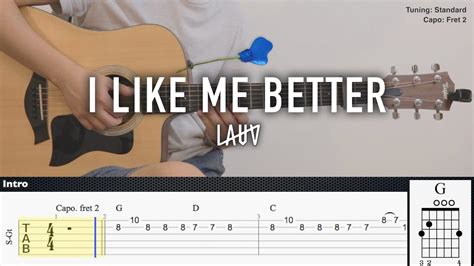 I Like Me Better - Lauv | Fingerstyle Guitar | TAB + Chords + Lyrics - YouTube