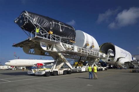 Fuselage sections for 787 Dreamliner delivered in Large Cargo Freighter