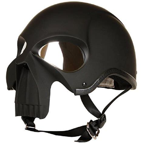 3D Skull Skeleton Matte Black Half Motorcycle Cruiser Chopper Biker Shorty Helmet DOT (L ...