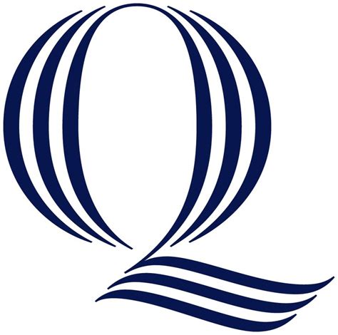 the letter q is made up of wavy lines and curves in blue on a white background