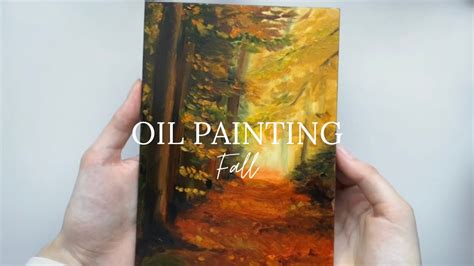 Easy Oil Painting Tutorial | Fall forest landscape - YouTube