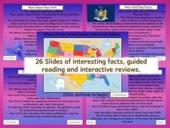 New York's Geography, History, fun facts and reviews (Digital and Printable)