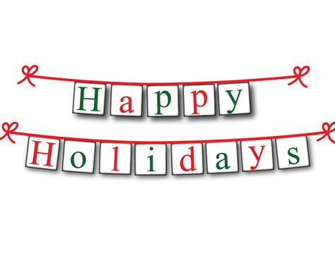 Happy Holidays Banner Clip Art