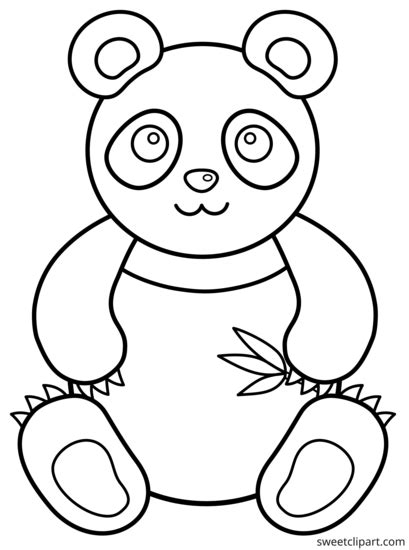 Panda Bear Coloring Page - Free Clip Art