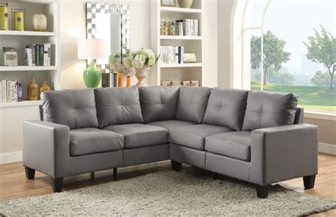 Lounge Around. Leather Sectional and Ottoman