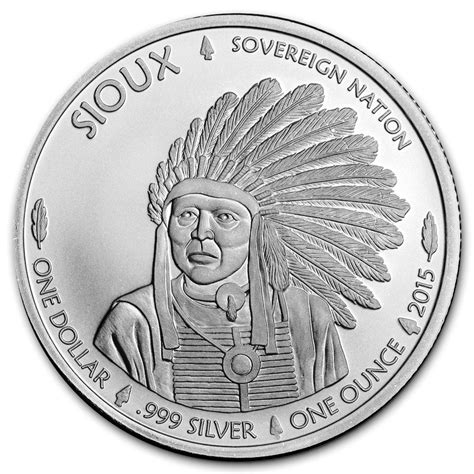 2015 1oz Silver Native American Mint $1 Sioux Indian Coin | European Mint