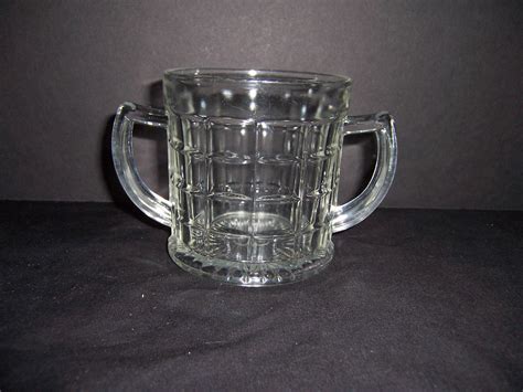 Hazel Atlas Block Optic Clear Glass Sugar Bowl | Triple A Resale