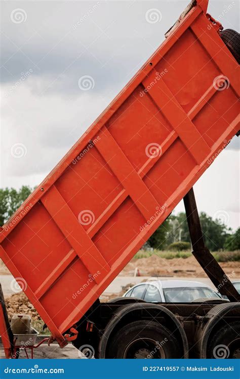 Dump truck with the body stock image. Image of dump - 227419557