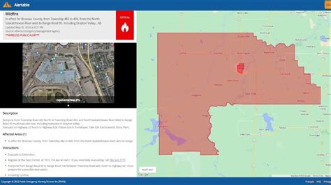 Brazeau County Alberta Wildfire Alert - YouTube