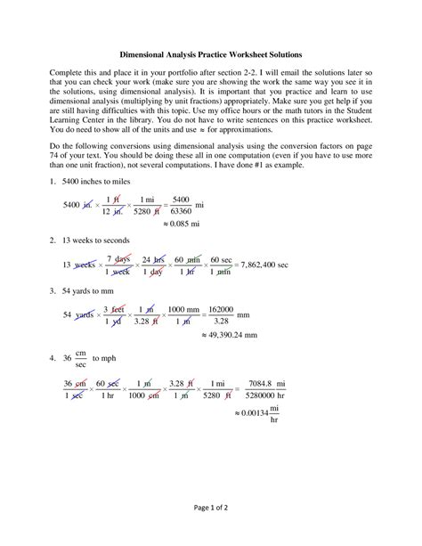 Dimensional Analysis Worksheet 20 – Englishworksheet.my.id