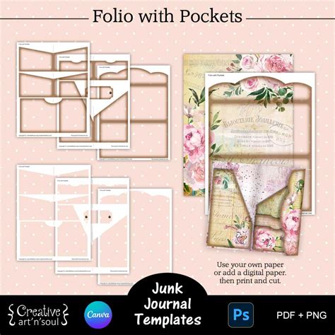 How to Make a Printable Junk Journal Folio with Pockets > Creative ArtnSoul