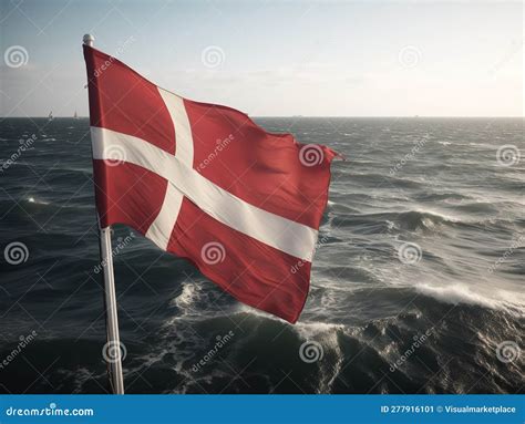 A Vivid Display of the Danish Dannebrog Stock Illustration ...