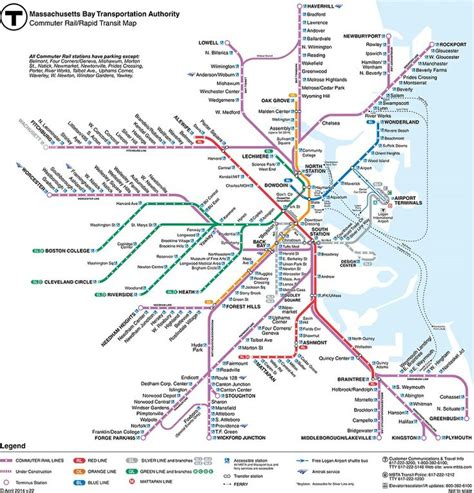 Boston to Salem via Rockport (purple) line from North Station | Map of ...