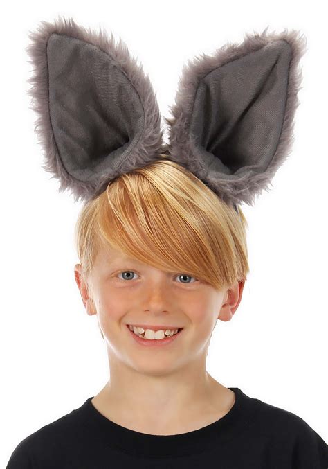 Deluxe Wolf Ears Gray Costume Headband