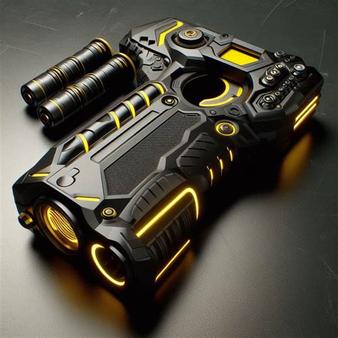 Futuristic Black And Yellow Police Taser 8 by High-Dynamic-Ranger on ...