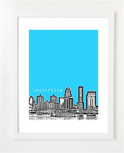 Louisville Poster City Skyline Art Print Louisville Kentucky - Etsy