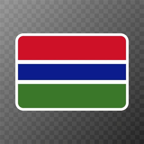 Gambia flag, official colors and proportion. Vector illustration ...