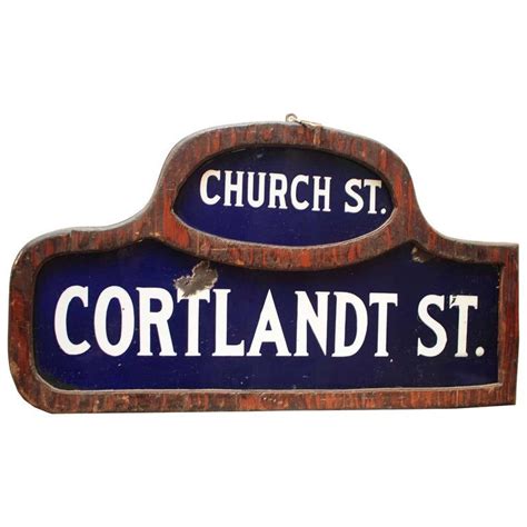 New York City Street Sign Church Street and Cortlandt Street in 2021 ...