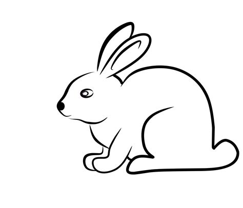 Black And White Rabbit Clipart