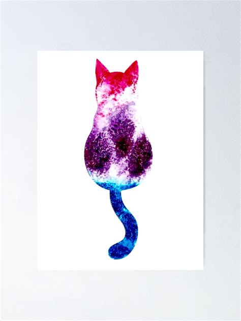 "Calico Cat Silhouette" Poster by PaintedbyCarol | Redbubble