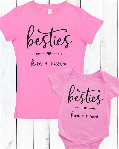 Custom Girls Best Friends Shirts Personalized Baby and Kid | Etsy