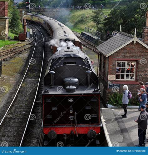 North Yorkshire Moors Railway, Goathland, Yorkshire, Uk, October 2023. Steam Locomotives at the ...