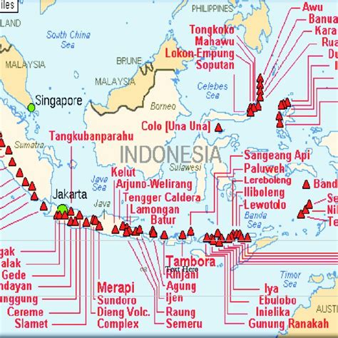 Map of volcanoes in Indonesia | Download Scientific Diagram