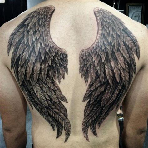 Fallen Angel Wings Tattoo For Men