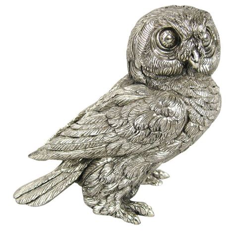 Highly Detailed Sterling Silver Owl | From a unique collection of ...