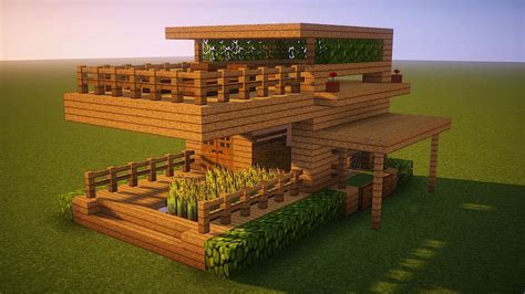 Minecraft: How to build a small wooden house - YouTube