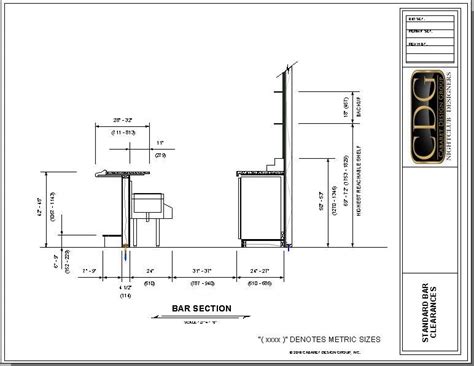 Beer Bar Counter Detail Drawing