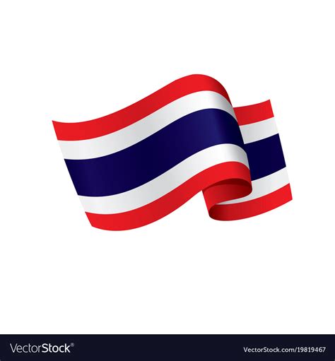 Thailand flag Royalty Free Vector Image - VectorStock