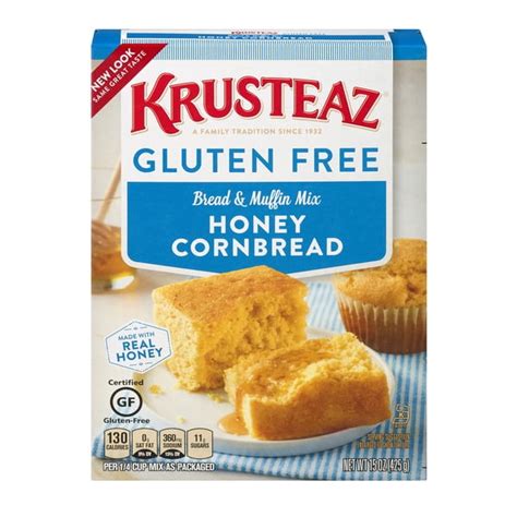 Krusteaz Gluten Free Honey Cornbread Mix, 15 oz Box - Walmart.com