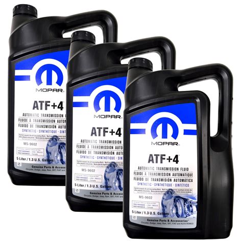 Mopar Automatic Transmission Fluid ATF+4 - 5 Liter (1.3 Gallon) 3 Pack - Walmart.com - Walmart.com