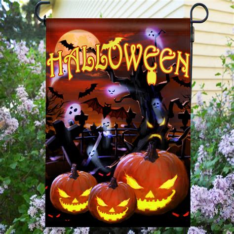 Halloween Jack o' Lantern Garden Flag 18 x 12.5 Inch - Anley Flags