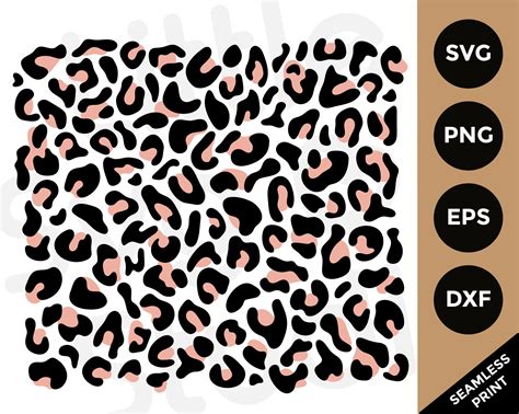 Leopard print SVG Pink Seamless Leopard Pattern SVG Animal | Etsy