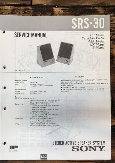 Speaker Service Manual *Original* – Vintage Audio Store - Vintage ...