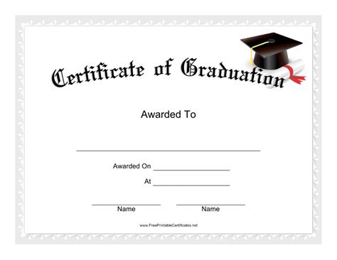 Graduation Certificate Template - Grey Download Printable PDF ...