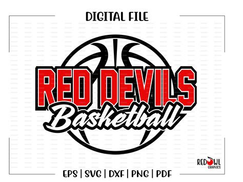 Basketball Svg Red Devil Basketball Red Devil Devil | Etsy