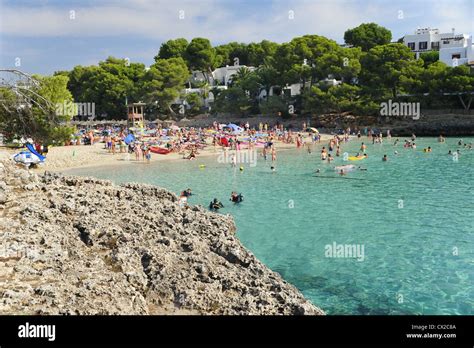 View of Cala Gran Beach, Cala D'Or Stock Photo - Alamy