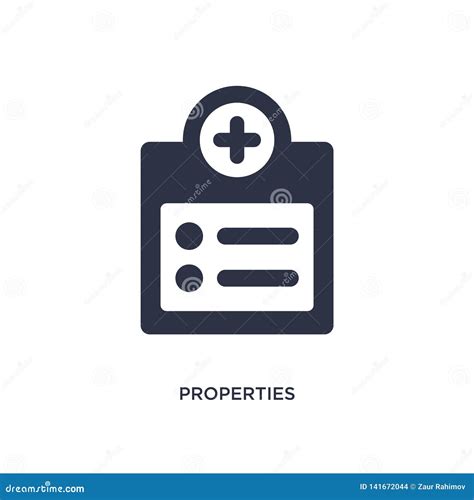 Properties Icon On White Background. Simple Element Illustration From Geometry Concept Stock ...