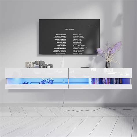 Buy Floating TV Stand with Led Lights, 70" Floating Entertainment ...