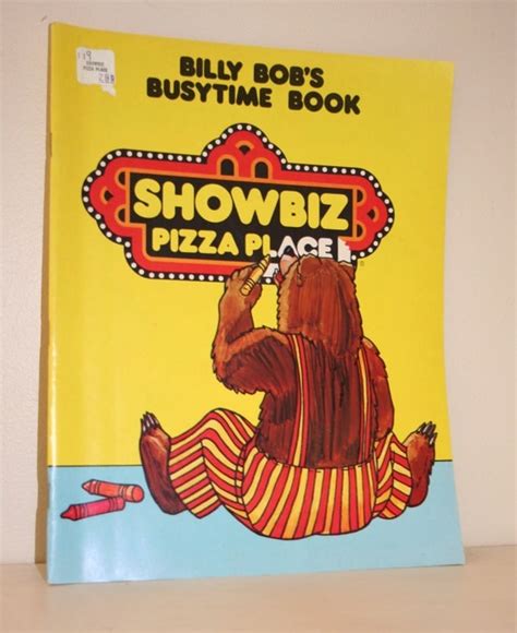 1982 Showbiz Pizza Place Billy Bob's Busytime Book by reneecourt