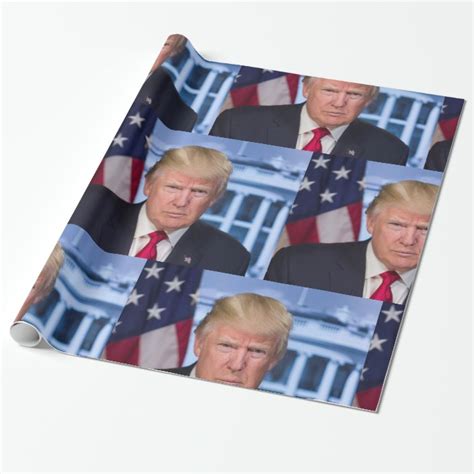 Donald Trump Official Presidential Portrait Wrapping Paper | Zazzle.co.uk