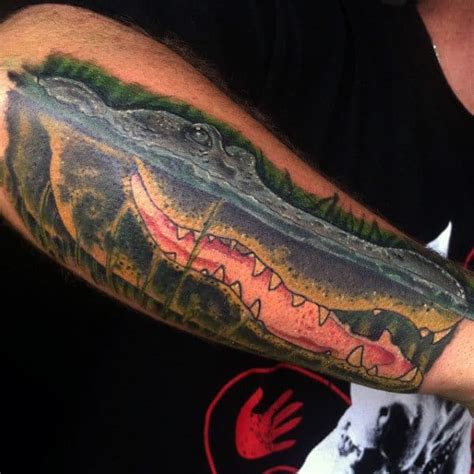 60 Alligator Tattoo Designs For Men - Cool Crocodiles