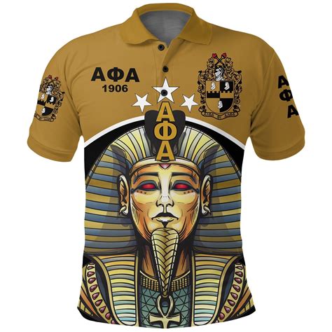 Alpha Phi Alpha Polo Shirt - King Pharaoh - Black Queen | Alpha phi ...