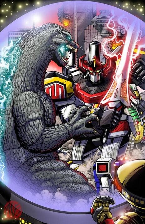 Megazord vs Godzilla by Matt Frank : GODZILLA