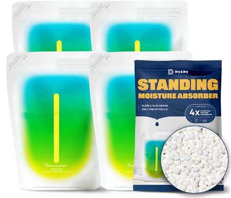 Dry & Dry [4 Packs] Standing Moisture Absorbers to Control Excess Moisture for Basements ...